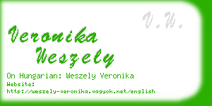 veronika weszely business card